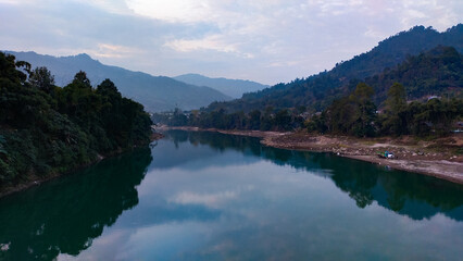 Fototapeta premium Landscape and Mountain view Water Reflection and Nature