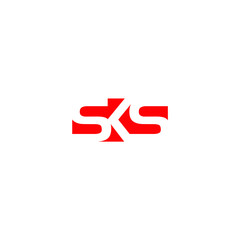 Fototapeta premium SKS logo SKS icon SKS vector SKS monogram SKS letter SKS minimalist SKS triangle SKS flat Unique modern flat abstract logo design 