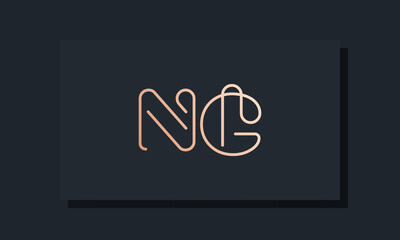 Minimal clip initial letter NG logo