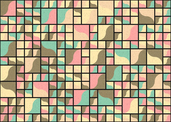 Fototapeta premium Abstract Geometric Pattern generative computational art illustration