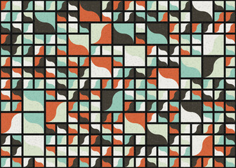 Fototapeta premium Abstract Geometric Pattern generative computational art illustration