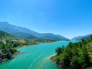 turkey dim chay lake in mountains
