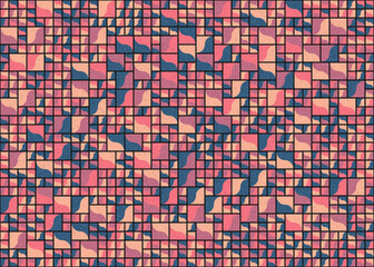 Fototapeta premium Abstract Geometric Pattern generative computational art illustration