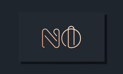 Minimal clip initial letter NO logo