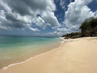 beach with sky and clouds