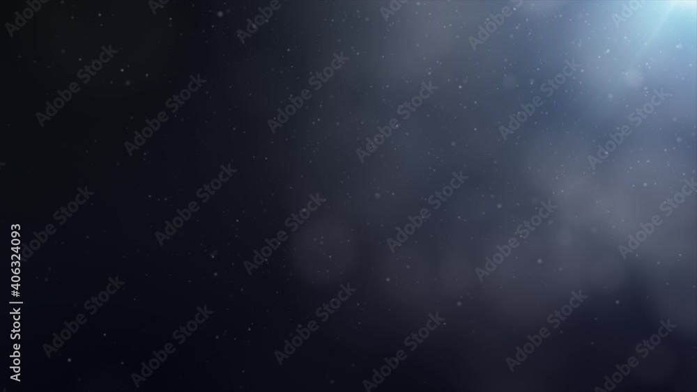 Poster Digitally generated motion graphic mysterious dark energy and evil abstract particles flowing in the cyber Abyss, technology de-focus loop background