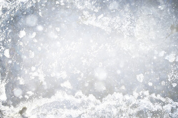 snow ice soft white background, blurred winter wallpaper blank