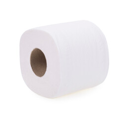 Toilet paper isolated on white background.