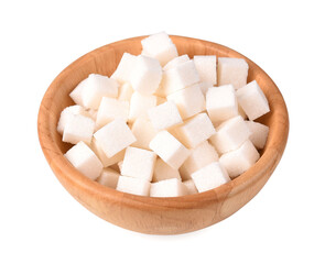 Sugar cubes isolated on white background