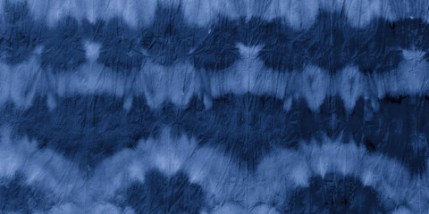 Indigo Tie Dye Stripes. Night Grunge Ethnic