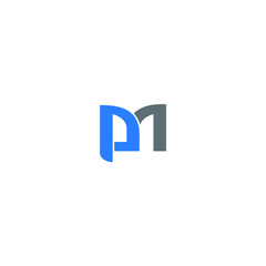 PM logo PM icon PM vector PM monogram PM letter PM minimalist PM triangle PM flat Unique modern flat abstract logo design  
