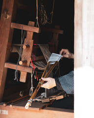 textile in a Japanese traditional old house
