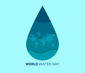 World Water Day Background Vector