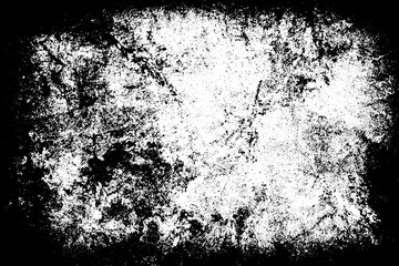 Black and white background. Monochrome grunge background. Abstract texture of dirt, dust, blots, chips. Dirty dirty surface