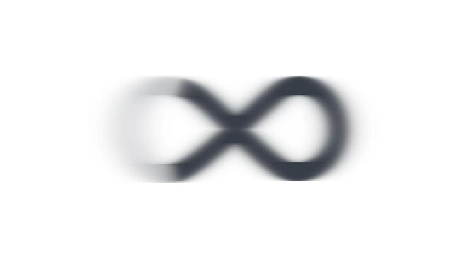 Animation of the infinity sign, the alpha channel is enabled. Cartoon