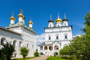 Fototapeta na wymiar Joseph-Volotsky Monastery, assumption cathedral and church of the epiphany. Moscow region, Russia