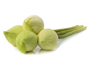 Bouquets of fresh white lotus for worship Buddha or pray respect to Buddha