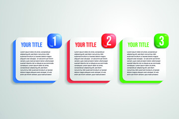 three steps business infographic template
