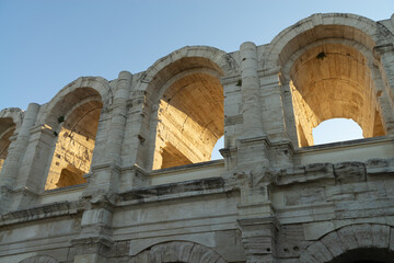 Arles Amphitheatre Arenes d`Arles in French, a two-tiered Roman amphitheatre in the southern French...