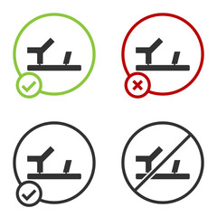 Black Baby shoes icon isolated on white background. Sandal sign. Circle button. Vector.