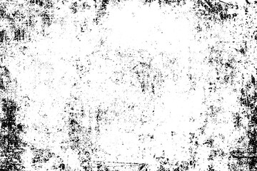Fototapeta na wymiar Black and white background. Monochrome grunge background. Abstract texture of dirt, dust, blots, chips. Dirty dirty surface