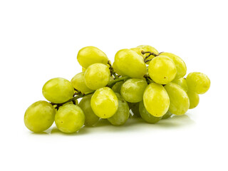 Organic Green grape isolated on white background