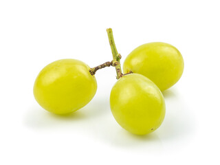 Organic Green grape isolated on white background