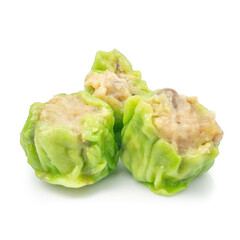 Chinese steamed Pork dumpling isolated on white background