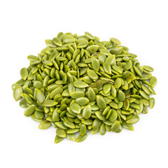 Phatakin seed (Leucaena leucocephala) isolated on white background