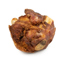 Deep Fried Crispy pork knuckle or German Pork Hocks isolated on white background
