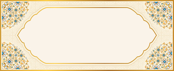 Ornate banner in Arabic style