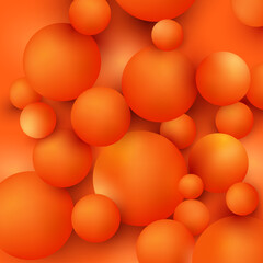 illustration the 3d ball orange. Vector illustrate.