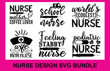 nurse design SVG Bundle Cut Files for Cutting Machines like Cricut and Silhouette