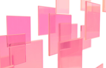 Abstract 3d Technology background with colorful glass card.