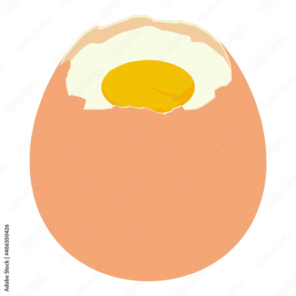 Aufkleber fresh boiled egg icon. isometric of fresh boiled egg vector icon for web design isolated on white ba