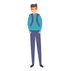 Primary school uniform icon. Cartoon of primary school uniform vector icon for web design isolated on white background