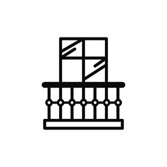 balcony vector icon. Modern, simple flat vector illustration for web site or mobile app