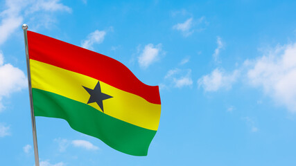 Ghana flag on pole