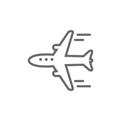 Fototapeta premium Plane Flat Icon