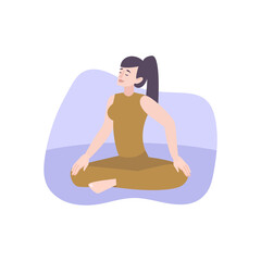 Meditating Woman Illustration