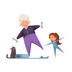 Grandma Flat Illustration