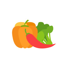 Vegetables Flat Illustration