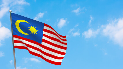 Malaysia flag on pole