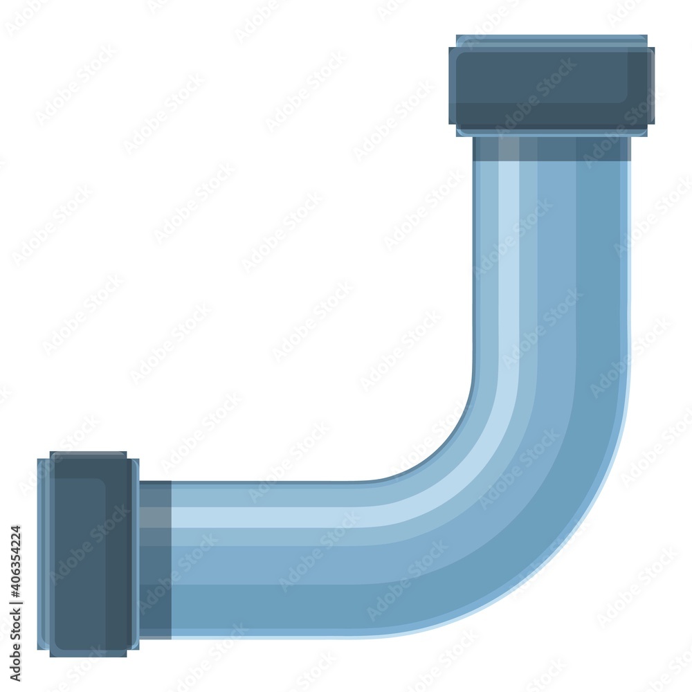 Poster angle pipe icon. cartoon of angle pipe vector icon for web design isolated on white background