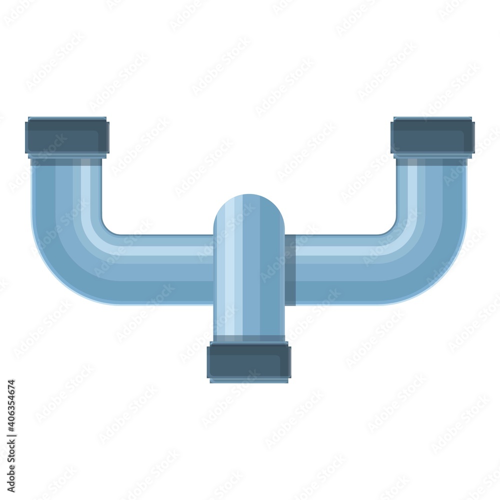 Poster flow pipe icon. cartoon of flow pipe vector icon for web design isolated on white background