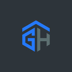 AGH logo AGH icon AGH vector AGH monogram AGH letter AGH minimalist AGH triangle AGH flat Unique modern flat abstract logo design  