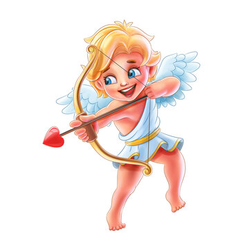 Cupid Characters With Bow And Arrow