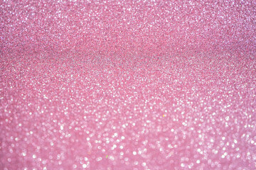 Rose pink glitter vintage lights background. Selective focus. Close-up