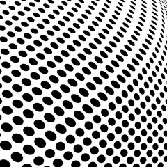 Abstract halftone wave dotted background