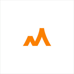 M logo M icon M vector M monogram M letter M minimalist M triangle M flat Unique modern flat abstract logo design  